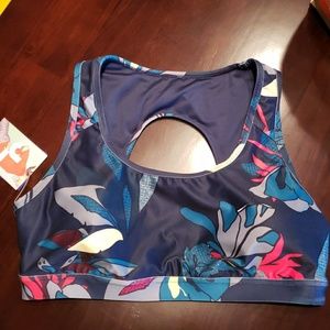 Joylab navy floral sports bra